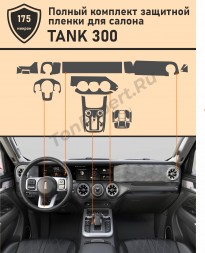  TANK 300/Комплект защитных пленок для салона ГУ+климат+дисплей+консоль