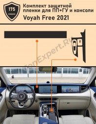 Voyah Free 2021/Комплект защитных пленок ГУ+Консоль