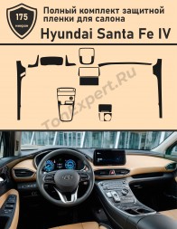 Hyundai Santa Fe IV/Полный комплект защитных пленок для салона