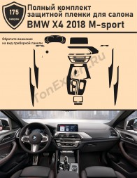 BMW X4 M-sport/Полный комплект защитной пленки для салона