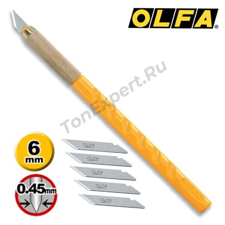 Нож с перовым лезвием Olfa AK1/5B