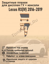 Lexus RX/Защитные пленки для дисплея ГУ+консоли