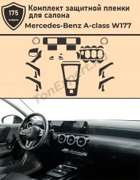 Mercedes-Benz A-class W177/полный комплект защитных пленок для салона