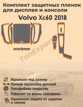 Volvo XC60/Комплект Защитный пленок для дисплея ГУ и Консоли